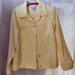 Susan Graver Light Yellow Blazer